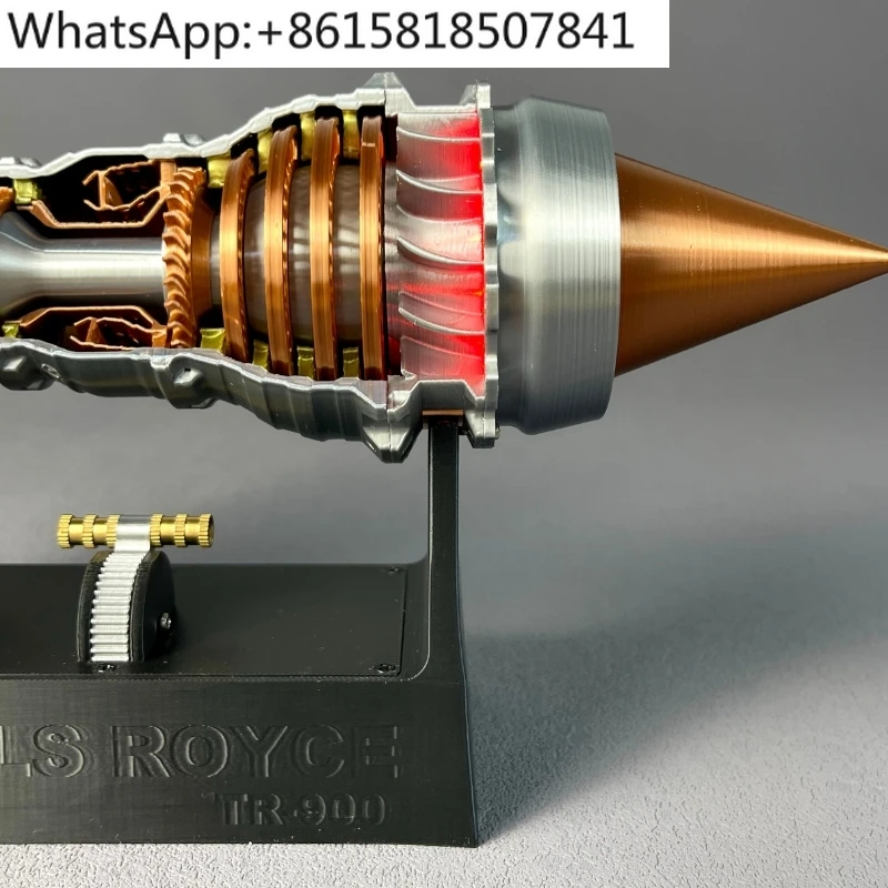 يمكن تشغيل نموذج محرك الطائرة Turbofan وتجميعها من قبل الأطفال، بلاستيك جديد للخيال العلمي الصغير المُجمَّع يدويًا