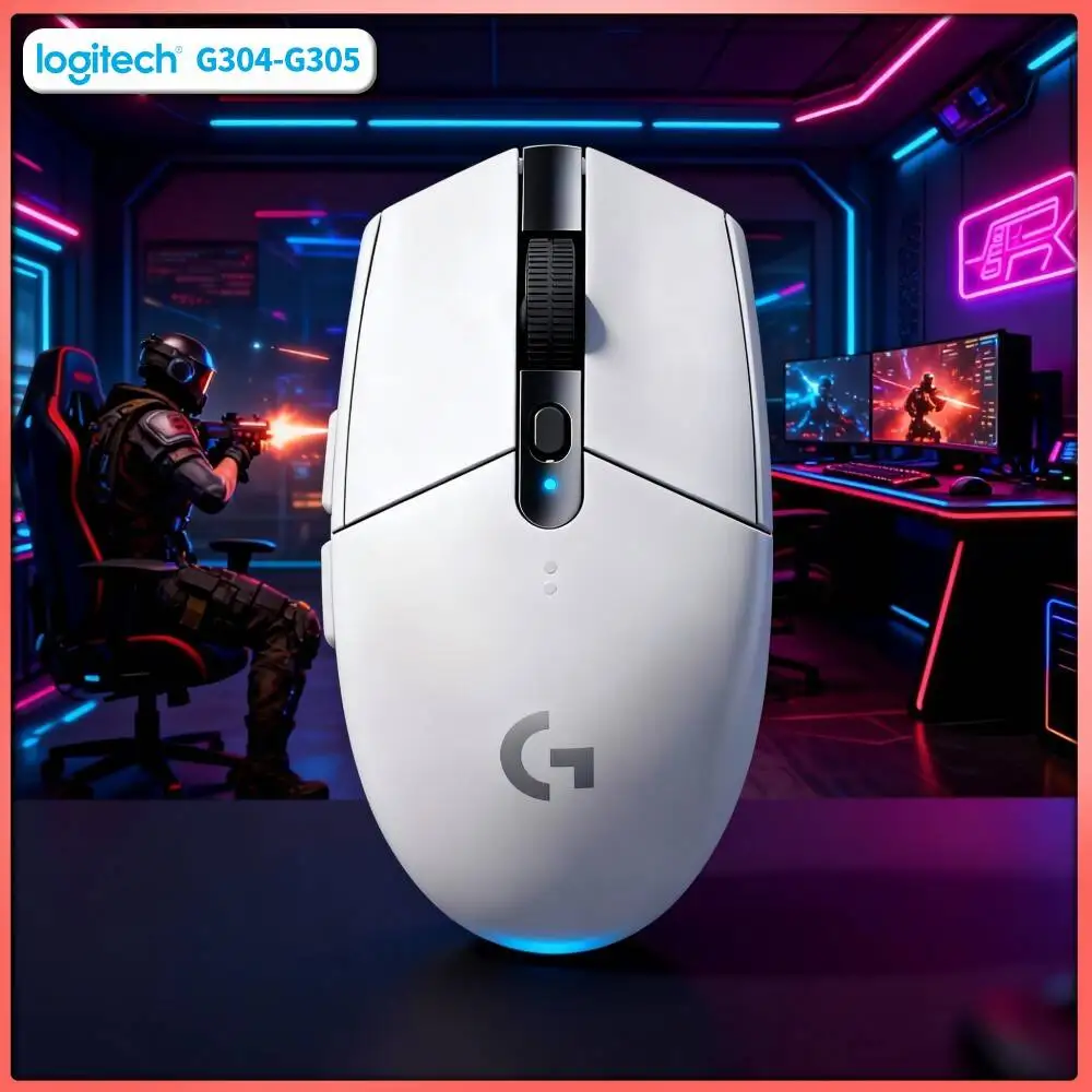 Logitech G304 Wireless Gaming Mouse LIGHTSPEED Tech 12000 DPI HERO Sensor 1ms Response 9-Month Battery Stable Gamers