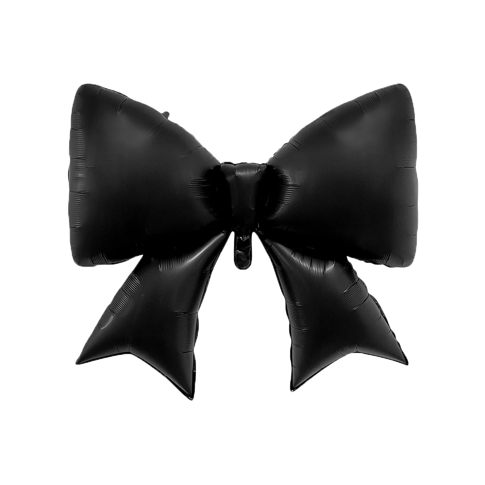 Globos de aluminio con lazo grande, negro, blanco, azul, rosa, rojo, pajarita, Baby Shower, niños y niñas, decoraciones para fiesta de cumpleaños y revelación de género