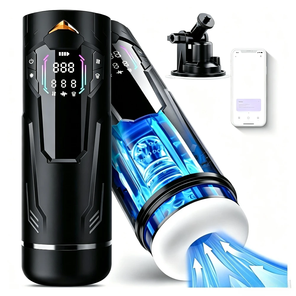 Automatic Male Masturbator Sucking Thrusting Modes Stroker Blowiob Machine LCD Display Adult Sex Toy Vagina Pocket Sex Machines