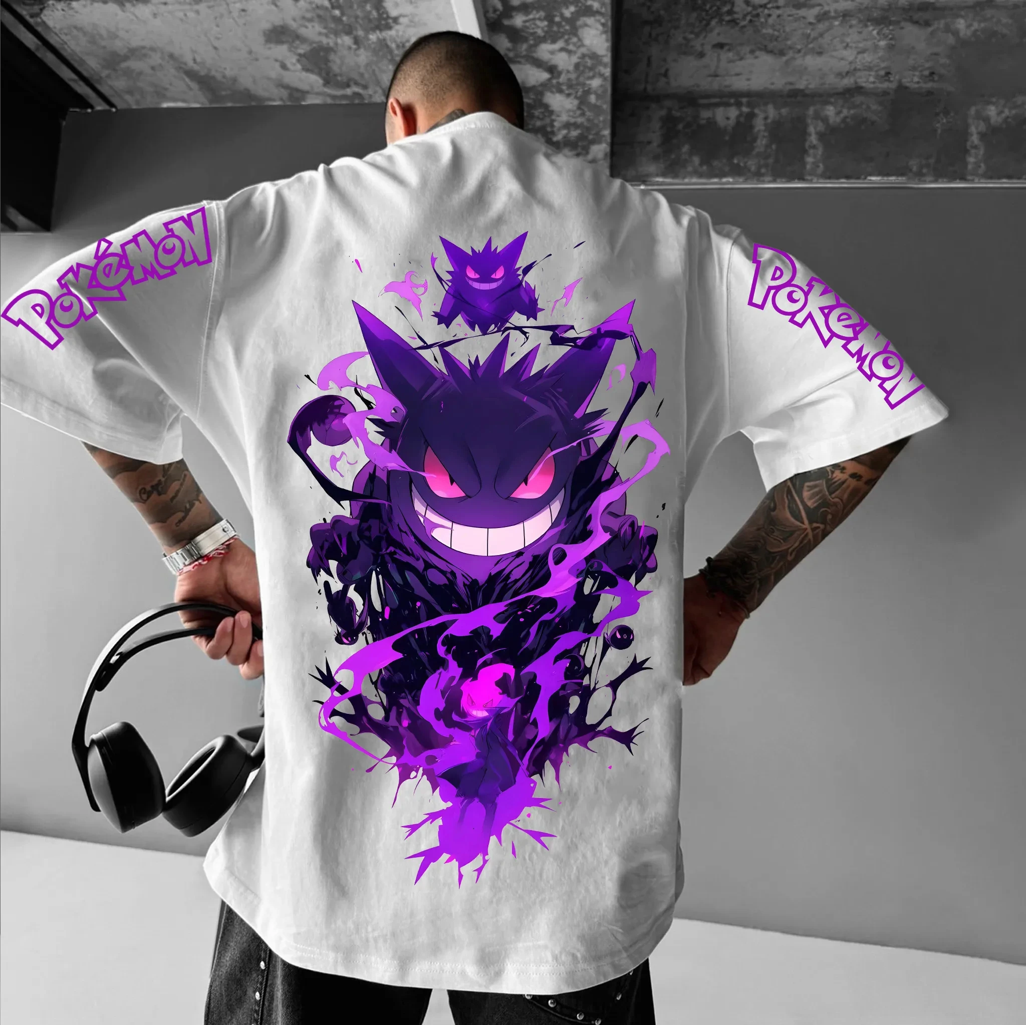 

Pokémon Animation Derivatives Genger Printing Men's and Women's Summer Fashion Street T-shirt Hoodie Shorts and Sweatpants