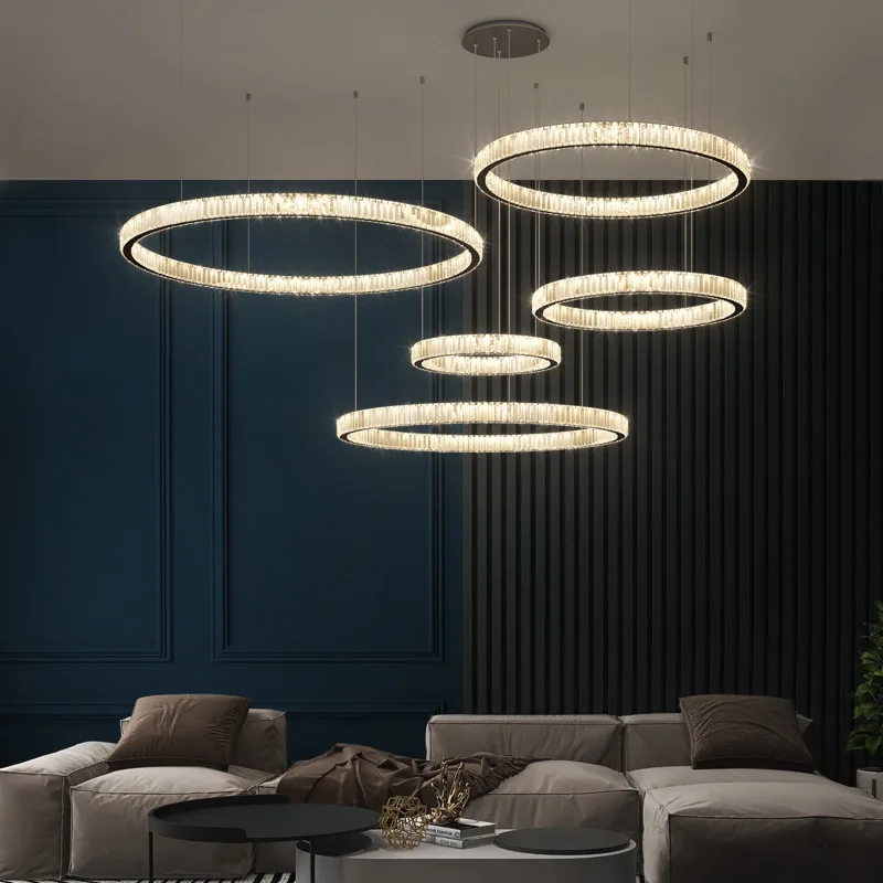 luxo moderno cristal led pendant light home decor sala de estar e jantar lustre iluminacao do quarto lampada pendurada 01