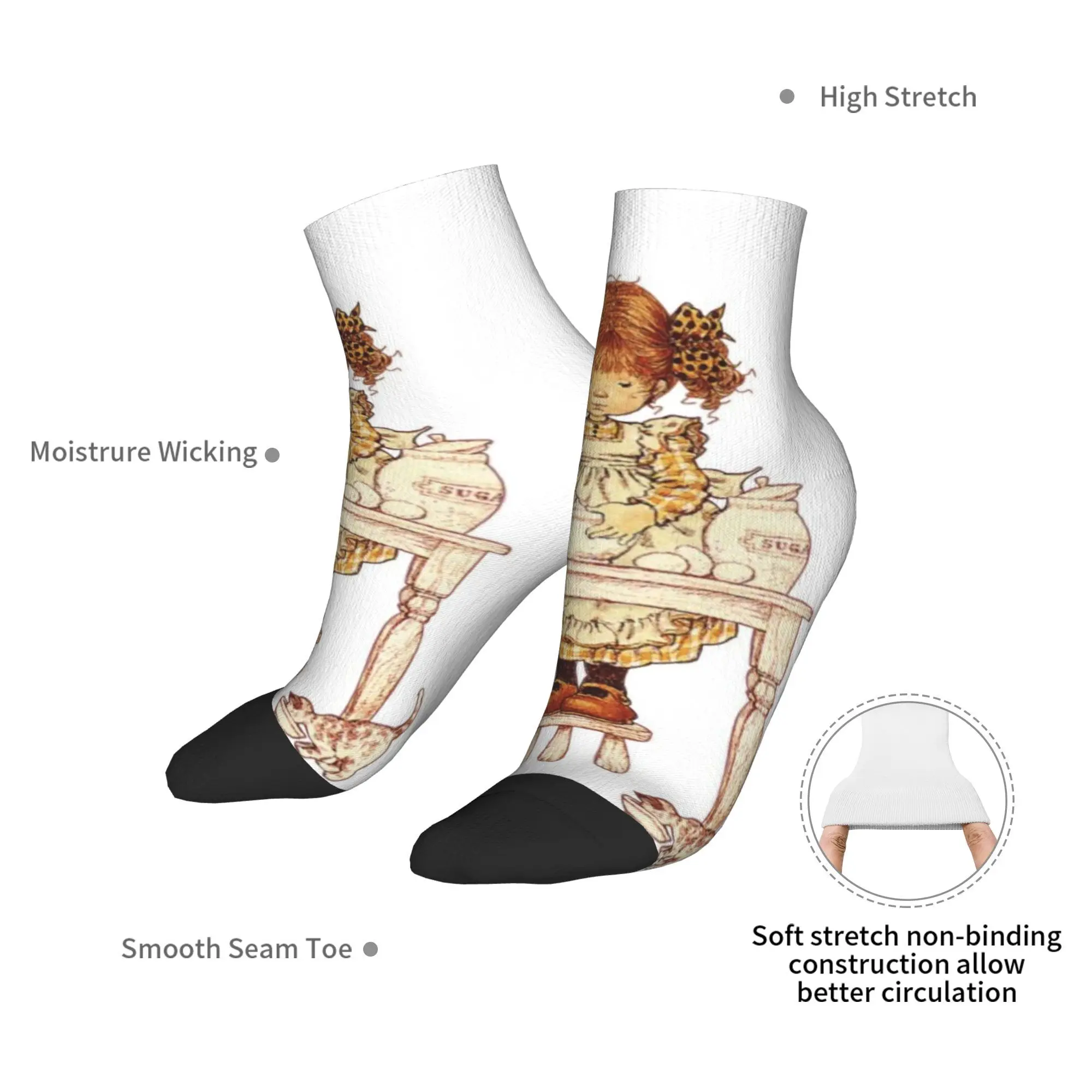 Todas as estações sarah kay swing menina meias harajuku super macio tripulação meias hip hop para presentes das mulheres dos homens