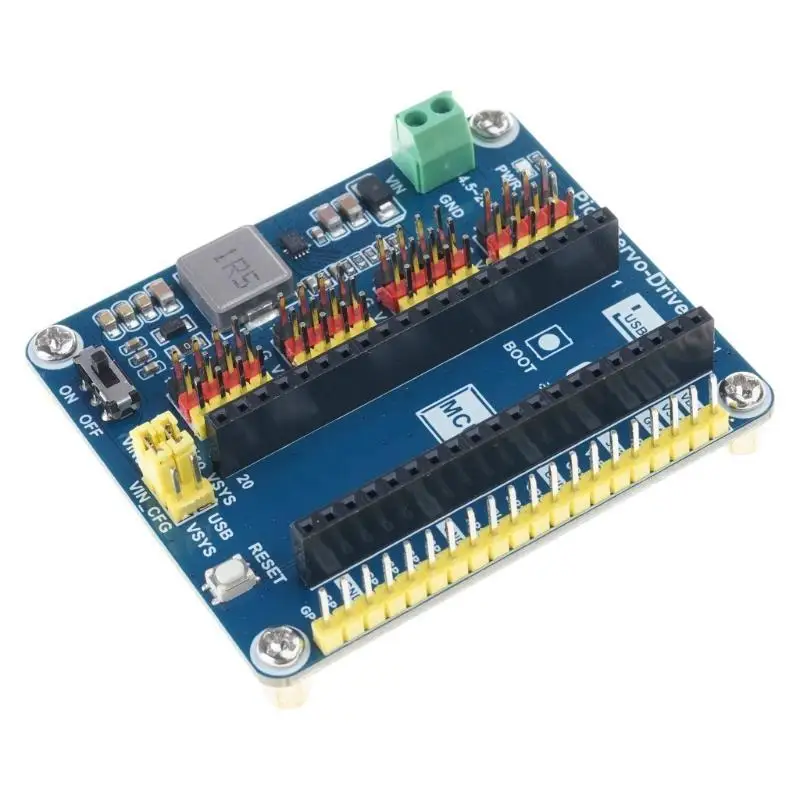 R53C 16-CH PWM Servo Motor Driver Module Expansion Board HAT for Pico Servo Driver Module