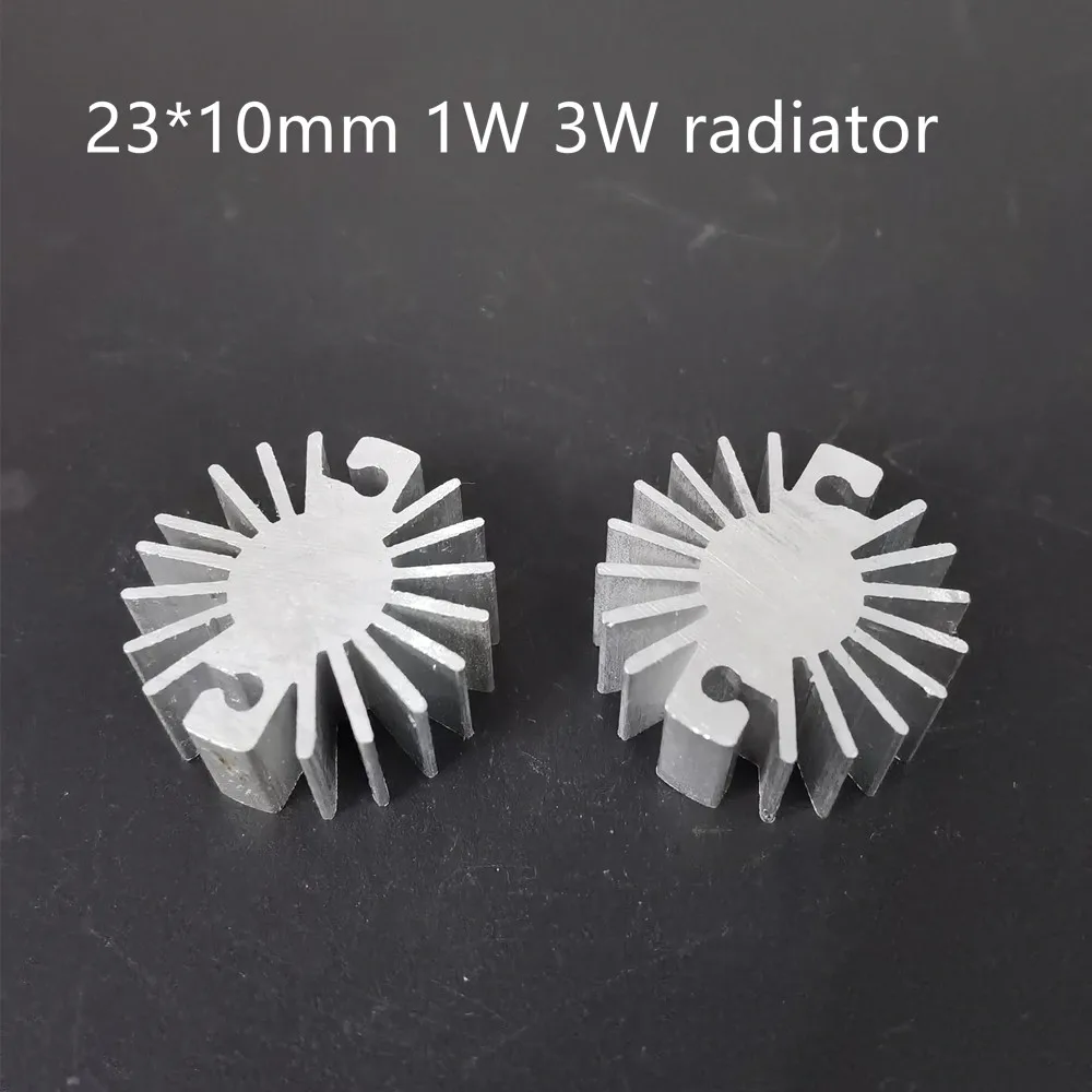 5PCS LED 23*10mm 1W 3w radiator for LED aluminium heat dissipation heatsink or single chip heat dissipation customize size