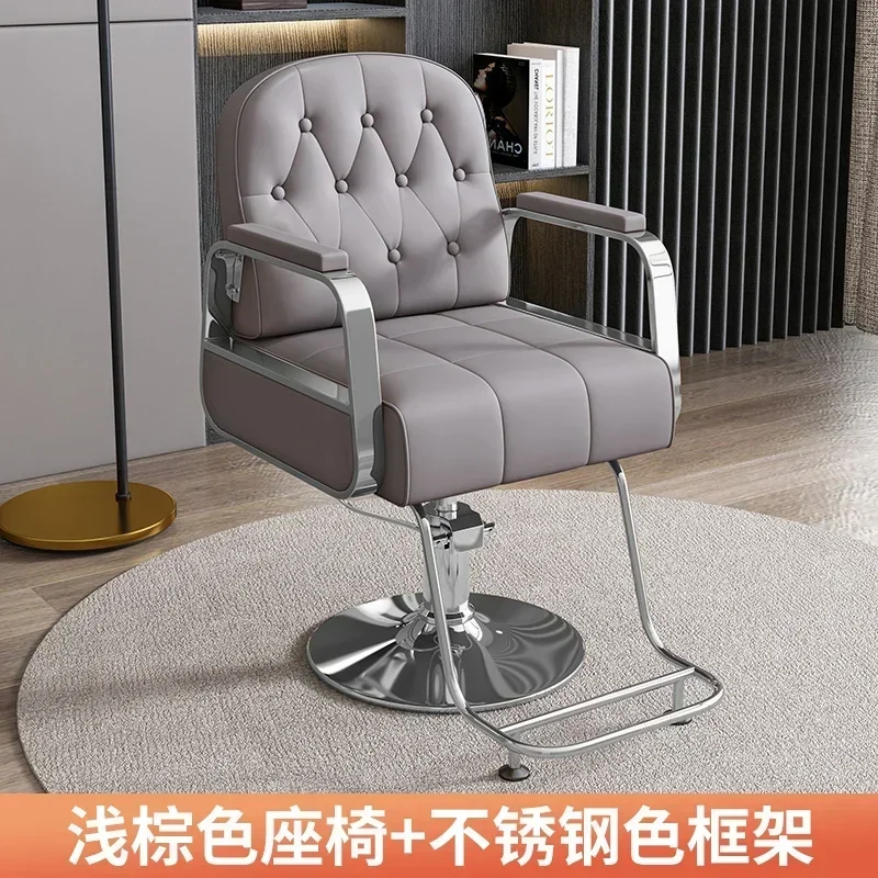 كرسي حلاق احترافي فاخر دوار لتصفيف الشعر كرسي صالون تجميل للمكياج أثاث صالون Cadeira De Barbeiro