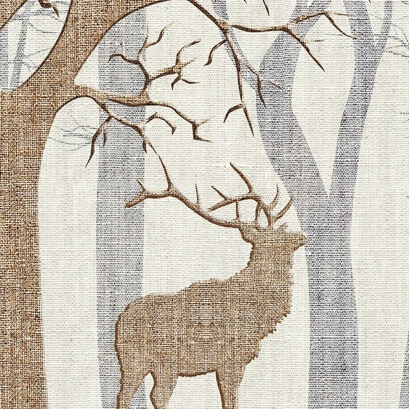 Custom Nordic Wind Relief Forest Elk Photo Wallpapers For 3D Wall Cloth Living Room TV Background Wall Decor Mural Papel Tapiz