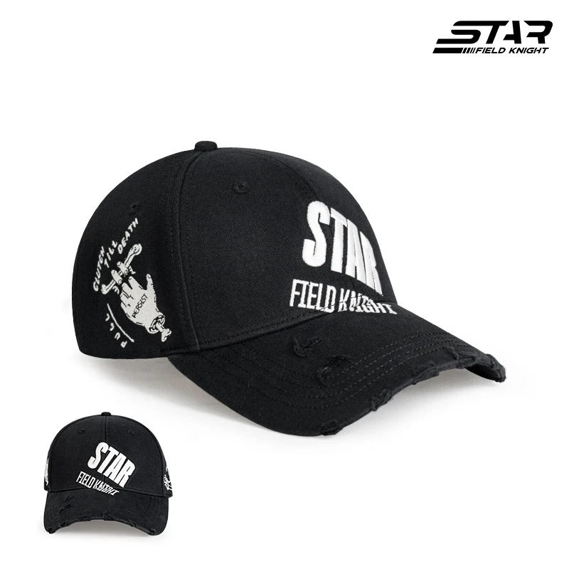 Star Field Knight Motorcycle Culture Casual Baseball Caps Sun-hat Cotton Material Summer Breathable Embroidery Hat Sunscreen Hat