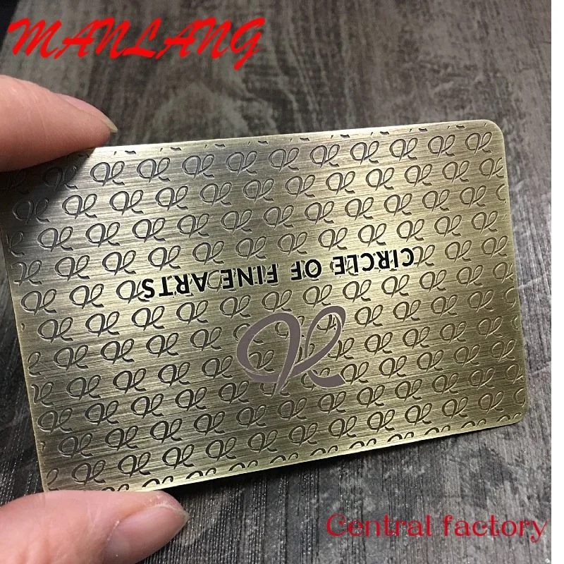 Custom  CS N etal Car p etal Busins Card ith Qr Code N 4K Gold N etal Busins EBERS Card