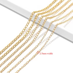 5 Meters Stainless Steel Adjustment Extension Tail Extender Chains for Crafts DIY Jewelry Making Necklace Bracelets Wholesale