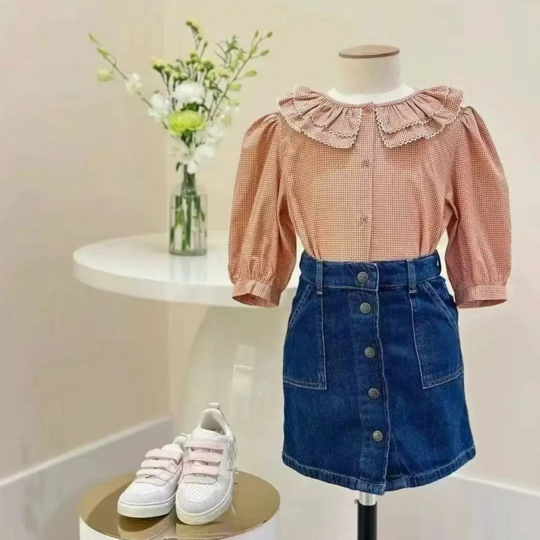 BP Children's Set 2026 Spring Series Cherry Jacket Coat for Girls Kids Boutique Clothes Knitted Cardigan