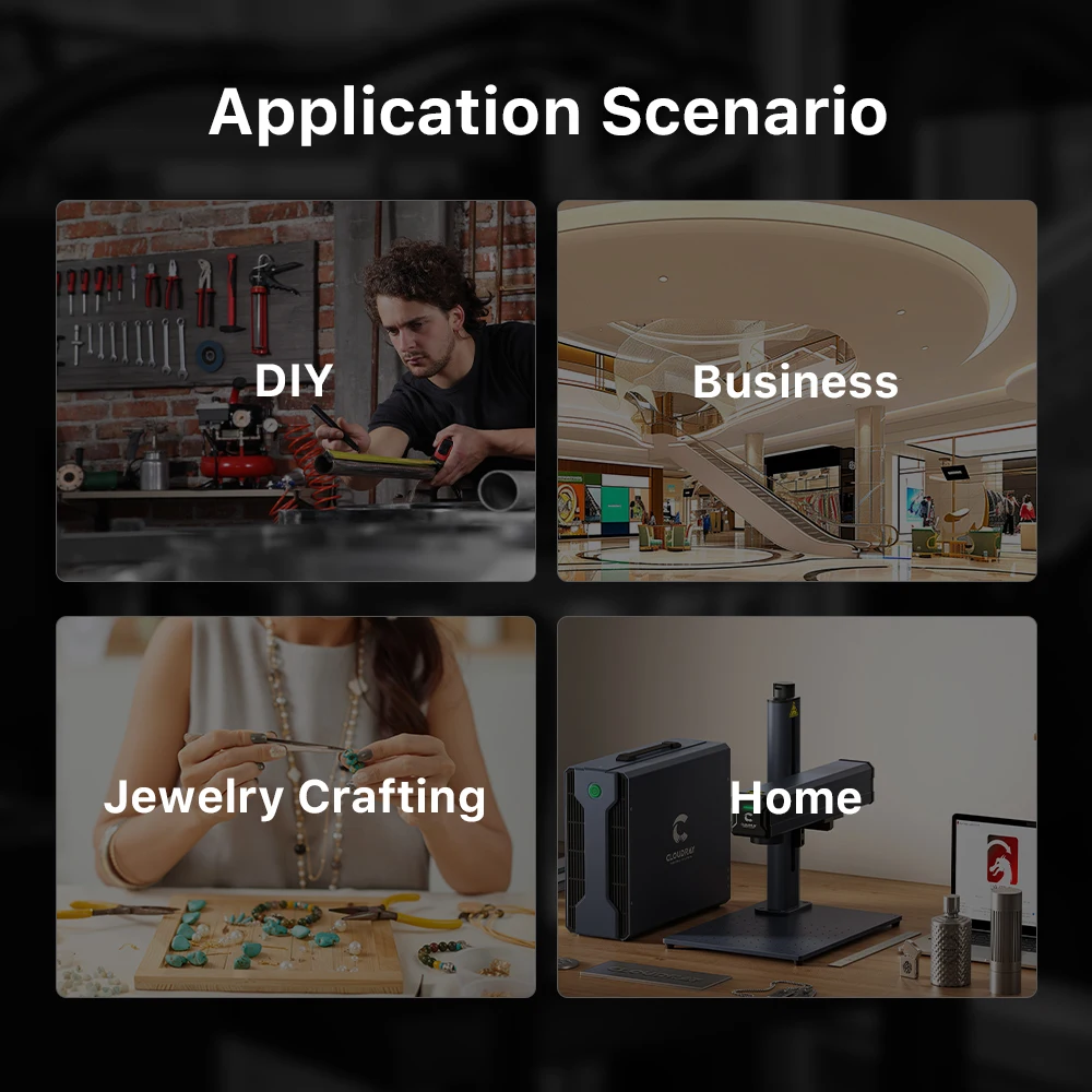 Cloudray 30 واط 50 واط 60 واط آلة التعليم بليزر الألياف Raycus MAX JPT لقطع المجوهرات الذهب والفضة الفولاذ المقاوم للصدأ النحاس الألومنيوم