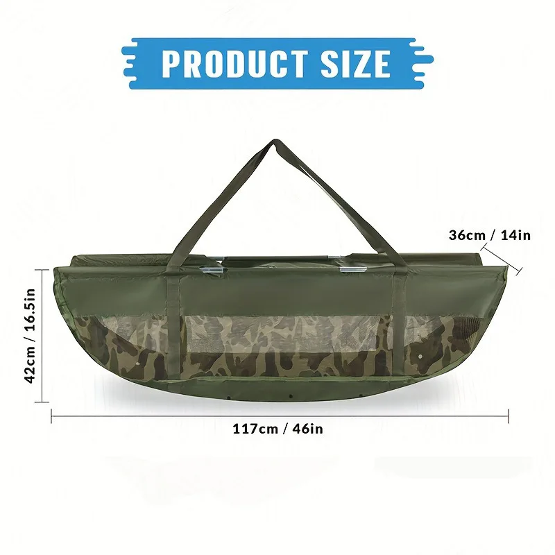 pvc Fishing Bags Fish Weigh Bags Folding Mesh Weigh Sling Fish bag for Caught Fish Weigh in Bag for Bass Fishing