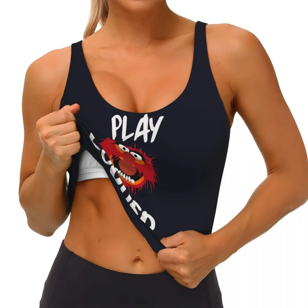 مخصص الحيوان الطبال المرأة سترة رياضية حمالات الصدر الصالة الرياضية تجريب عالية التأثير اليوغا المحاصيل تانك القمم #3