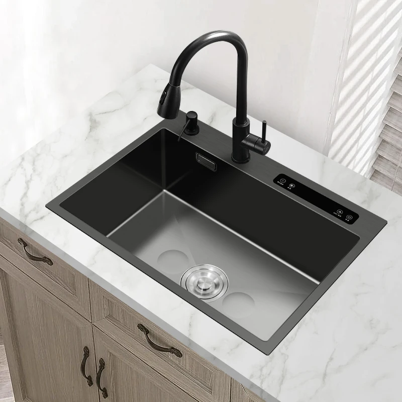 Water Kitchen Ultrasound-Enabled Nanosinks Garbage Disposal with Sink Dishwasher Multi-Functional Smart Sink Cleaning Machi