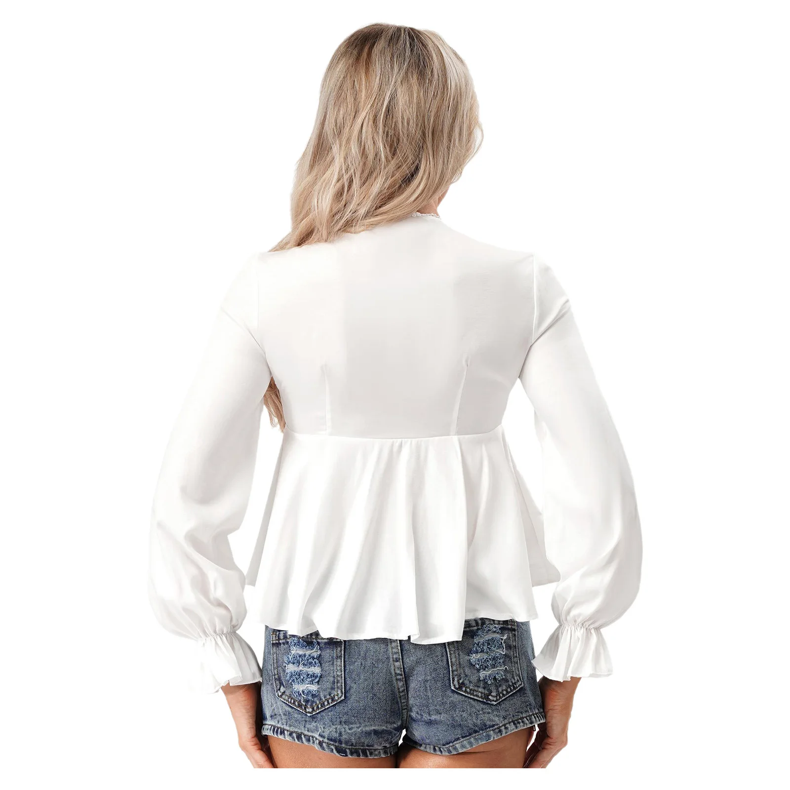 Mode Kleidung Frauen Blusen Herbst frauen Langarm Rüschen Bluse Selbst-gebunden Strap Tops Elegante Vintage Spitze Kleidung