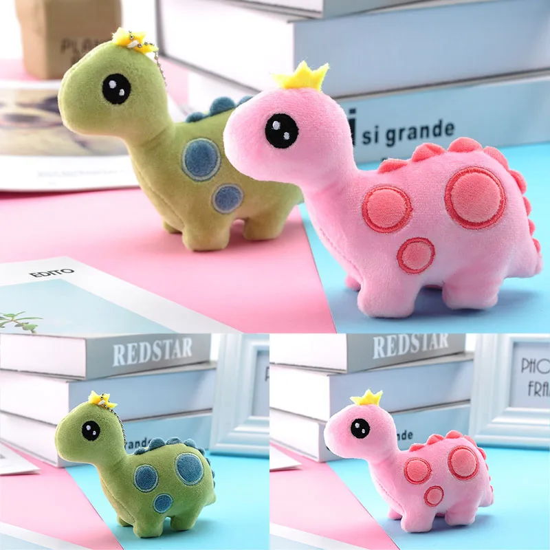 2-stylowy brelok do kluczy Mini Dinosaur Kawaii Miękki pluszowy brelok do kluczy dla dzieci Wypchane zwierzę Zabawki Torba Akcesoria samochodowe