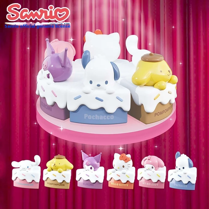 

Authentic Sanrio Family Cut Cake Storage Box Hello Kitty Kuromi Yugui Dog Handmade Ornament Can Store Fragile Items