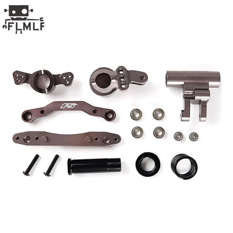 RC Car Upgrade Parts CNC Metal Steering Group Assembly Set for 1/5 Scale Rofun Rovan F5 Truck MCD XS-5 RR5 Truck Parts