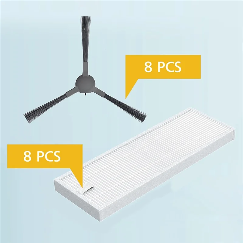 B07B-Vacuum Parts Forropvacnic A1 S1, Fortipdiy G90, Forvipsun Z1 Robot Vacuum Side Brush Hepa Filters