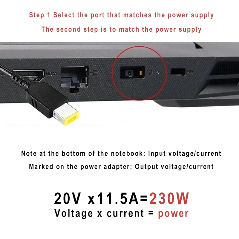 Imagem -06 - Adaptador ac Adl230scc3a para Lenovo 5imh05h 81y6 Thinkpad T540p W540 P71 Y7000p Y900 P72 P73 Y910 230w 20v 11.5a