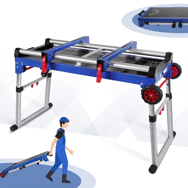 Miter Saw Stand 5 in 1 Portable Workbench Quick Folding Work Table with Detachable Miter Saw Stand Height Adjustable Legs