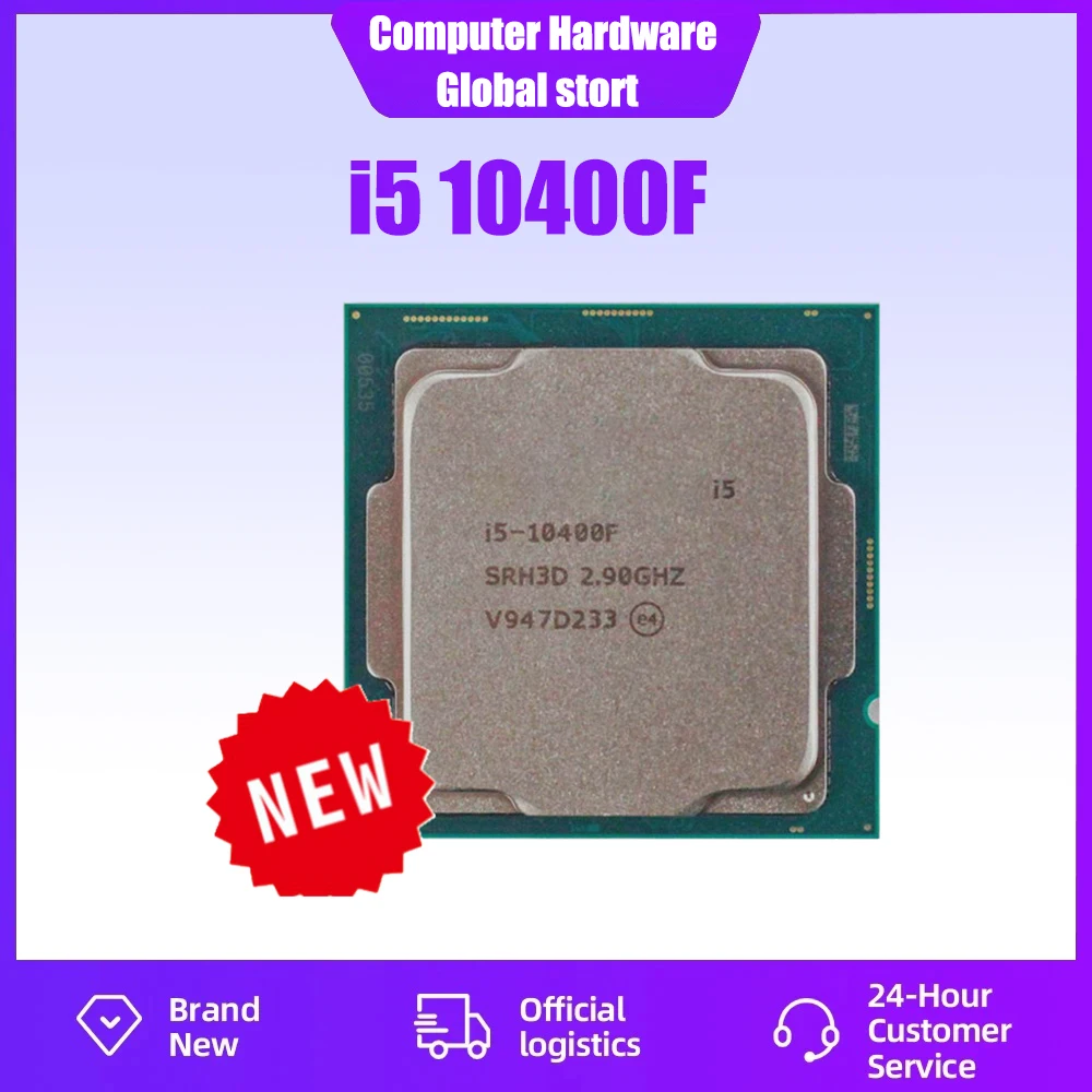 

NEW Core i5 10400F 2.9GHz Six-Core Twelve-Thread CPU Processor 65W LGA 1200 no fan