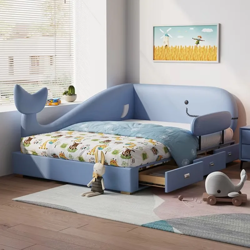 

Design Aesthetic Beds Frame Cartoon Single Nordic Solid Wood Children's Beds Girl Boy Luxury Camas De Dormitorio Furniture