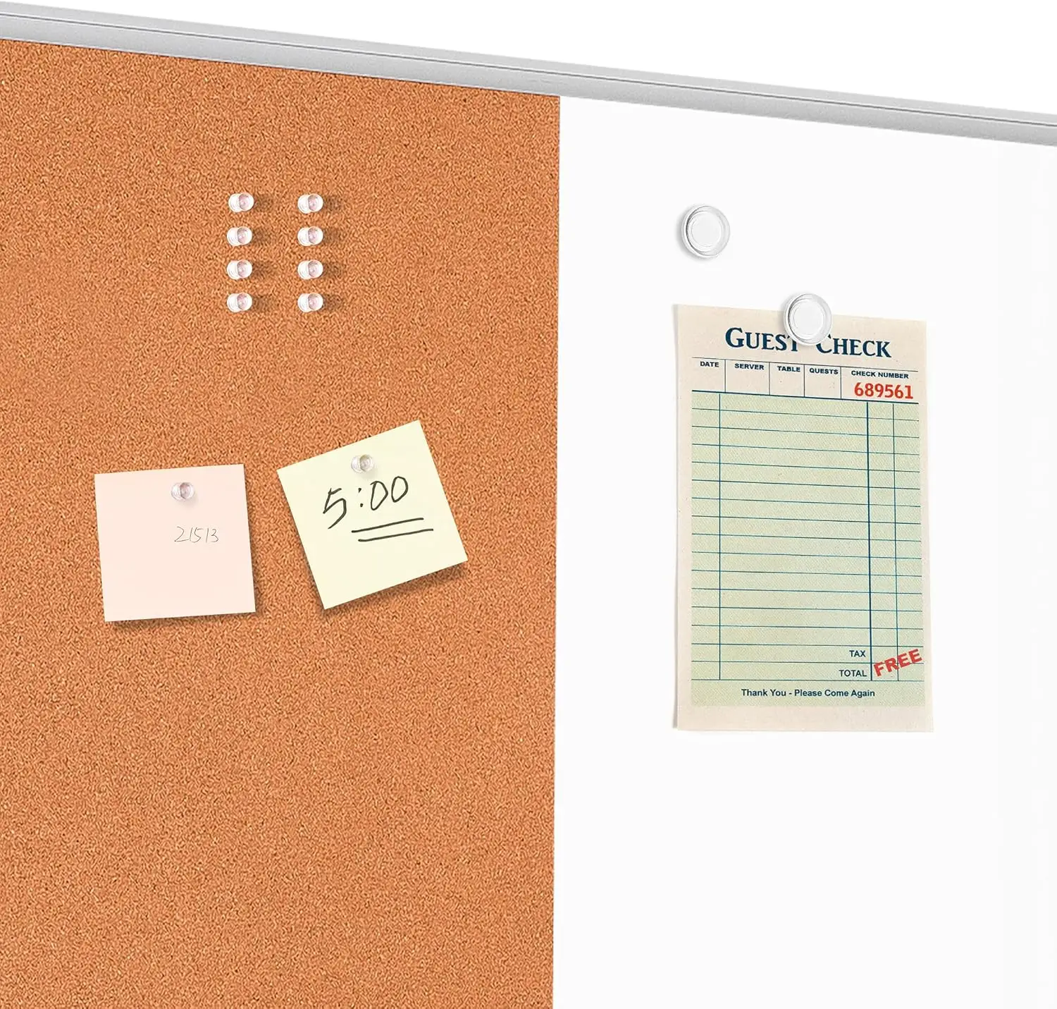 مجموعة سبورة بيضاء مغناطيسية ولوحة الفلين، 36 × 24 بوصة، إطار من الألومنيوم للفصول الدراسية للمكتب المنزلي #2