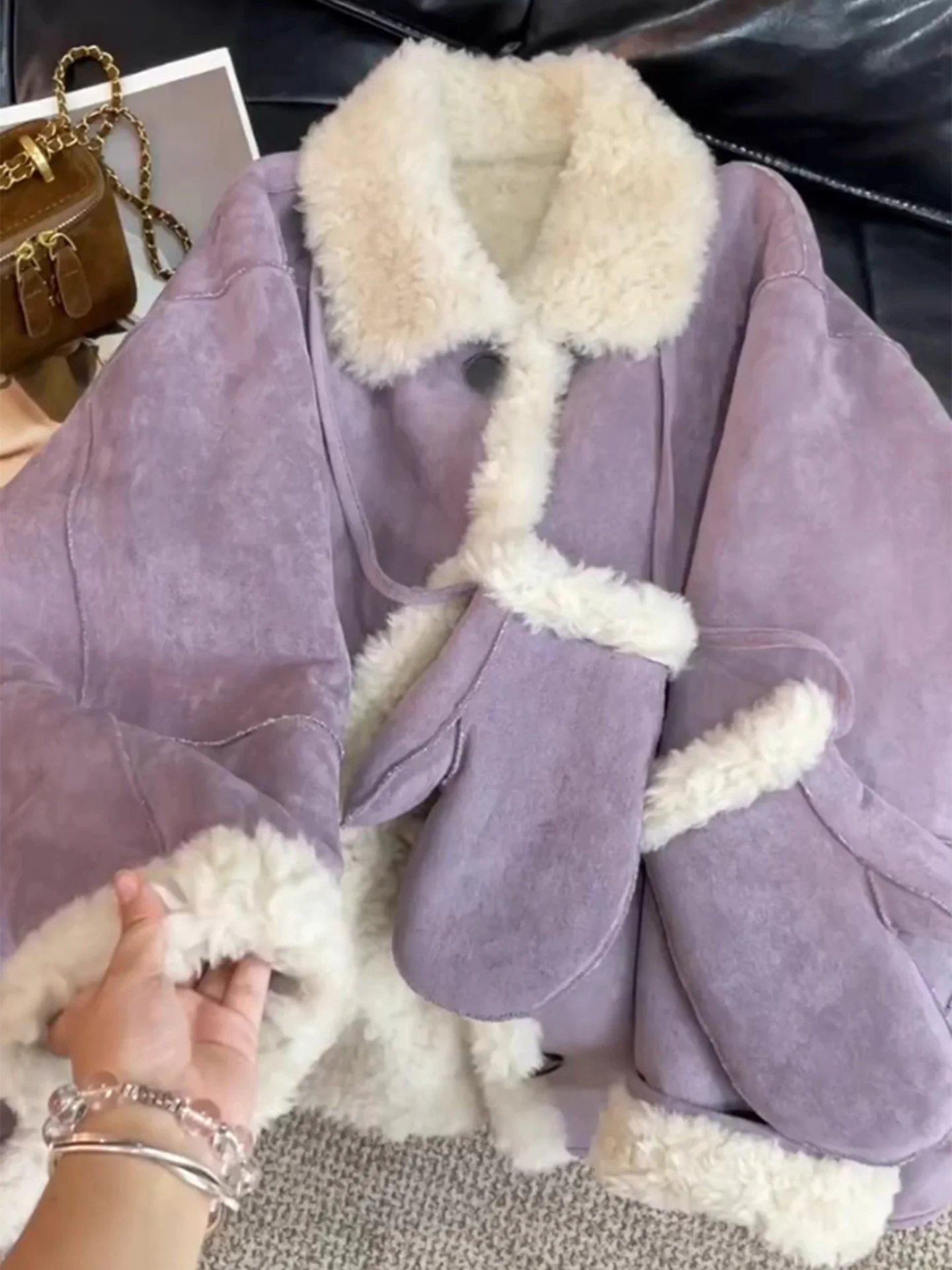 

Korean Sle ort Collar Jaet Women's Autumn Winter Small Fraance Wind Super Beautiful Unique New Model Versatile Slimmi...