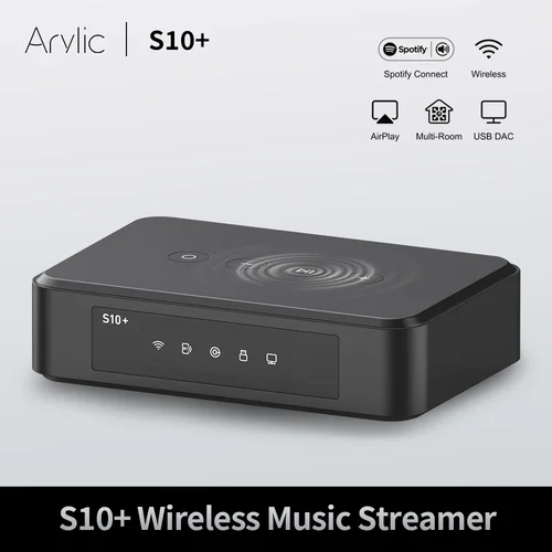 Imagen 1 del producto Arylic S10 + Streamer de música inalámbrico Jack de 3,5mm Aux Receptor de Audio Bluetooth para PC Adaptador de conector de Audio AUX inalámbrico para Multiroom