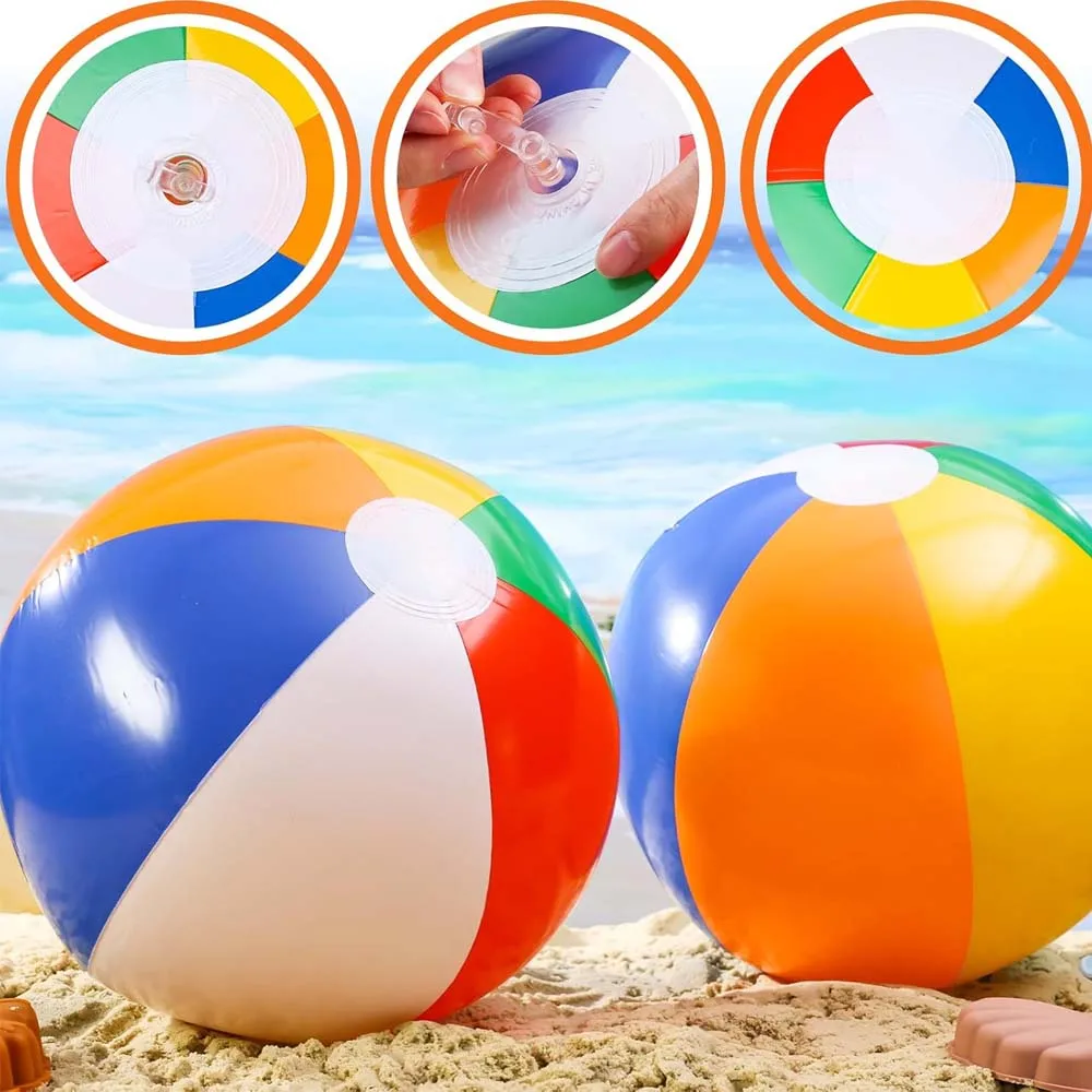 12 قطعة/6 قطعة أربعة ألوان كرة شاطئ كرة شاطئ قابلة للنفخ لحمام السباحة الرياضات المائية HO كرة شاطئ 20 كرة شاطئ قابلة للنفخ-Sum