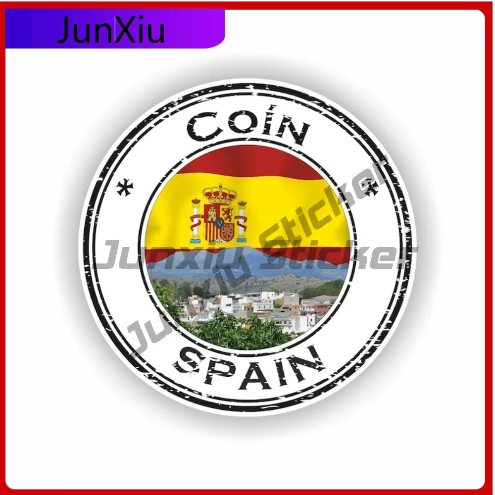 

Co n Spain Seal Cute Boat Fade Resistant Vinyl Pattern Sticker Round Cute Laptop Decal Motorcycle Unique Motorcycle