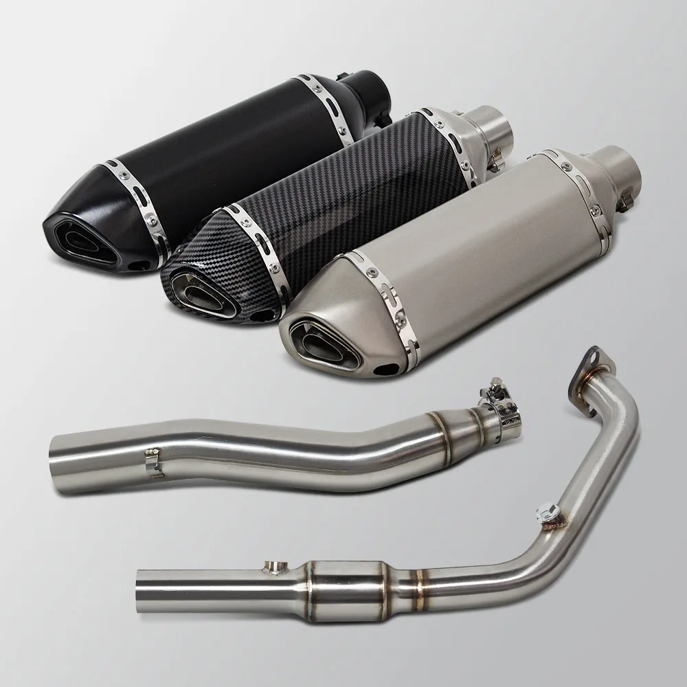 Full Motorcycle Exhaust System Kit Escape Racing Manifold Muffler With DB Killer For Yamaha MT15 R15 XSR155 V3 V4 2017-2026