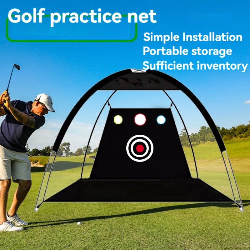 Prática de golfe portátil Training Net Cage, Indoor e Outdoor Batting Tent Target, Driving Swing Tent, 3m