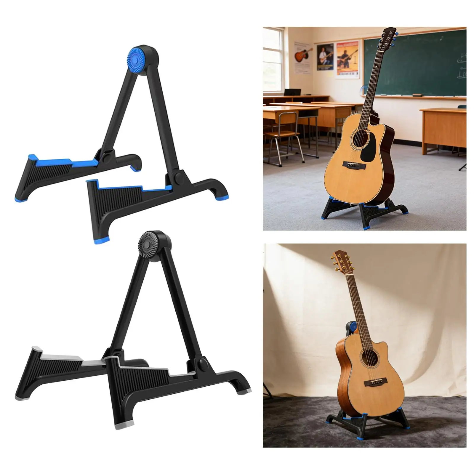 

Складная напольная стойка для гитары, устойчивая, с противоскользящим покрытием, держатель для музыкальных инструментов для электрогитары, бас-гитары, акустической гитары