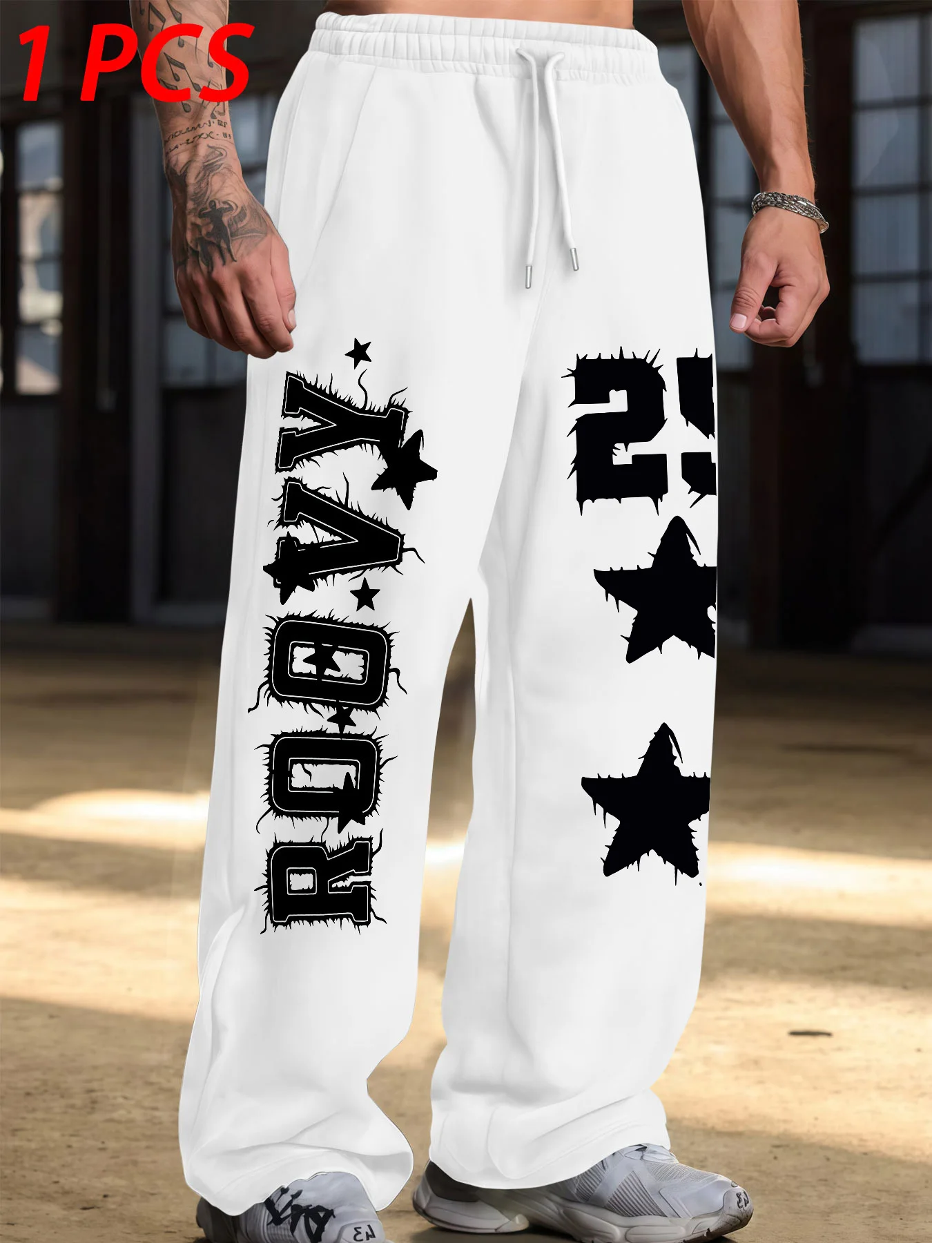 Stars and Number Printed Pattern Are Fashionable, Comfortable and Versatile for Daily Wear, Boys' Sweatpants For Adults/Kids