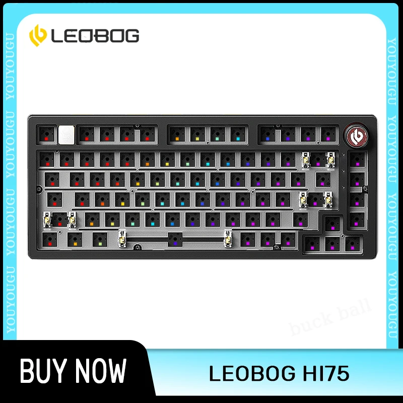 

LEOBOG Hi75 Mechanical Keyboard Kit With Knob Hot-Swap PCB 75% RGB Gasket 1-Mode Wired Custom Aluminum Gamer Keyboard Laptop PC