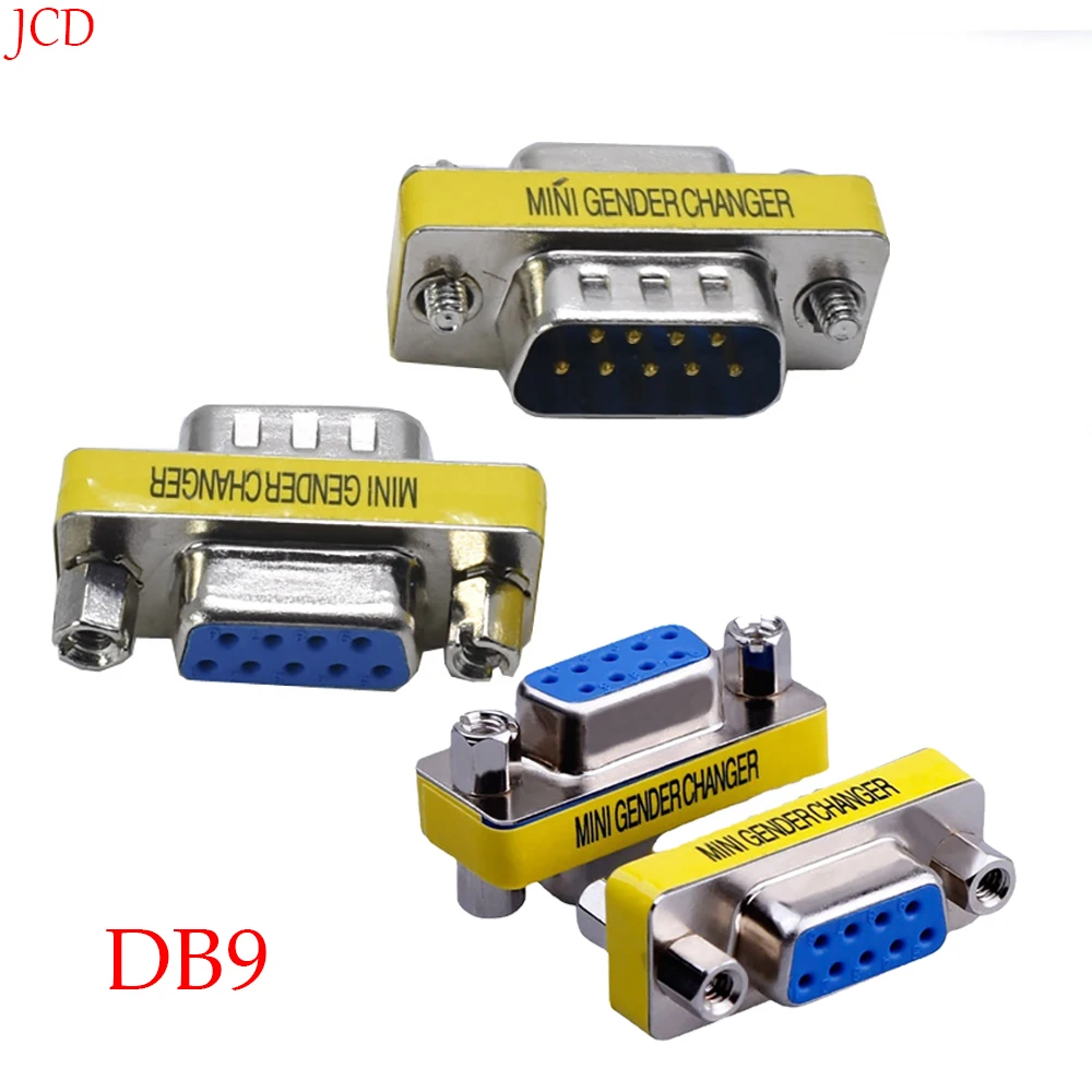 1 Piece DB9 MINI Gender Converter Adapter RS232 Com D-Sub to Male Female VGA Plug Connector 9-pin Zero Position Modem