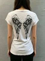 American vintage distressed printed T-shirt, Harajuku style slim short-sleeve T-shirt, punk high street trendy women's top - Image 7