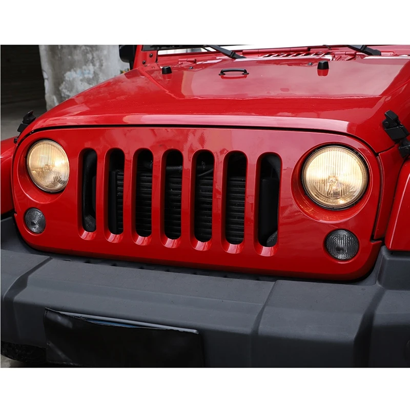 Accessori decorativi per copertura faro anteriore auto per Jeep Wrangler JK 2007-2017, ABS nero affumicato