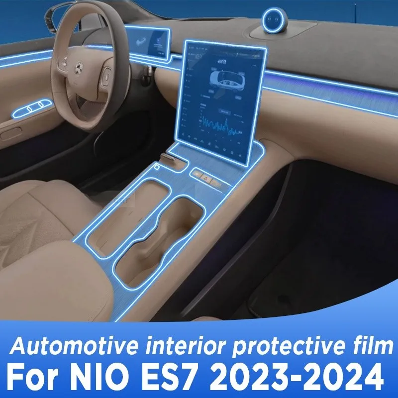 Для NIO ES7 2023 2024, панель коробки передач, навигация, автомобильный интерьер, защитная пленка из ТПУ, наклейка против царапин, аксессуары