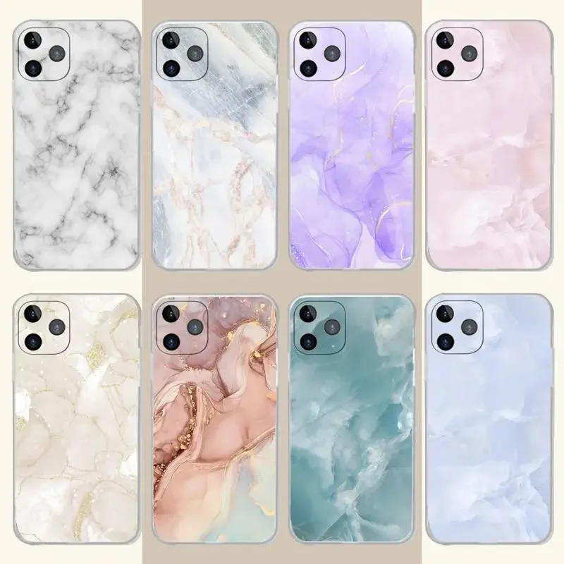 Funny Marble Phone Case For iPhone 15,14,13,12,11 Plus,Pro,Max,XR,XS,X,7,8 Plus,SE,Mini Transparent Silicone Soft