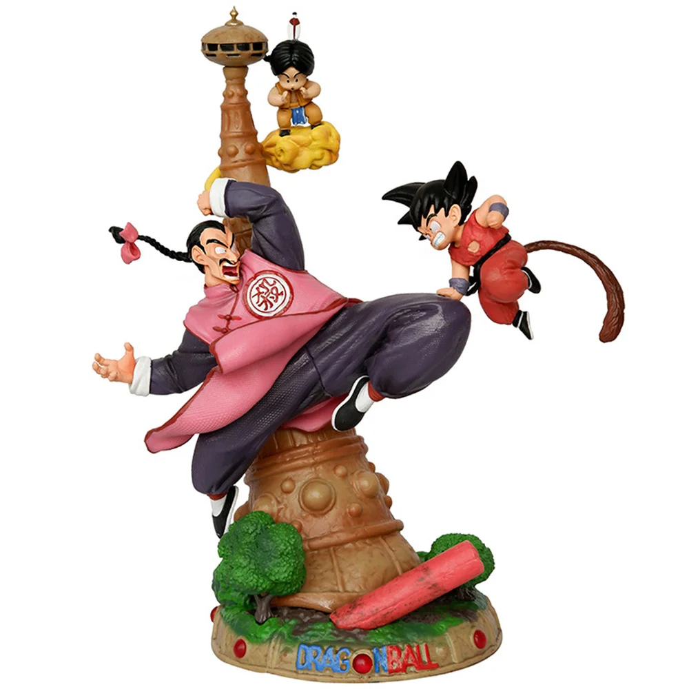 27cm dragon ball tao pai pai pai filho goku karin torre estatueta dbz anime pvc figuras de ação coleção brinquedo para crianças presente