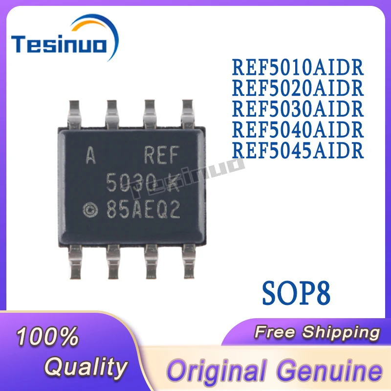 5PCS New Original Patch REF5030AIDR REF5020 REF5010 REF5040 REF5045 SOP-8 3.0V Precision Series Voltage Reference Chip In Stock