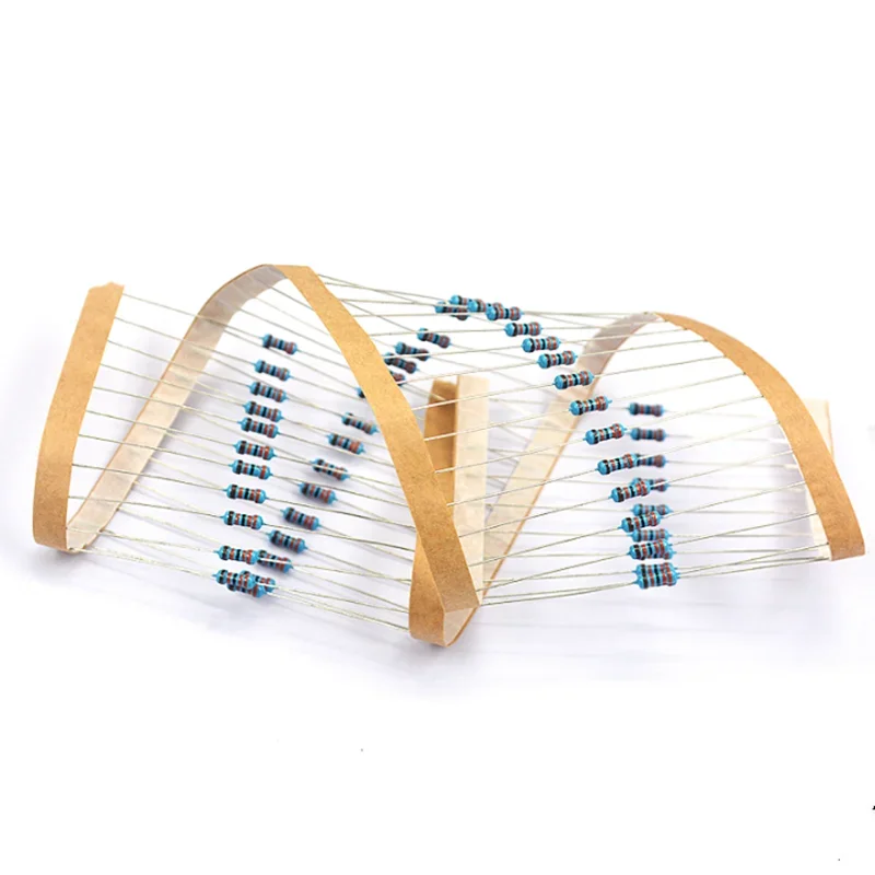 100pcs/Lot 0.125W Metal Film Resistor 1/6W 1/8W 1% 0.1 0.15 0.22 1 10 100 4.7 68 470 Ohm 1k 2k 3.3k 8.2k 10k 100k 47k 680k 1m