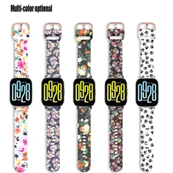 18mm 20MM 22mm band For Redmi Watch 5 lite/ Xiaomi Mi Watch 5 Active Wristband Printed Silicone Bracelet Sport strap Accessories