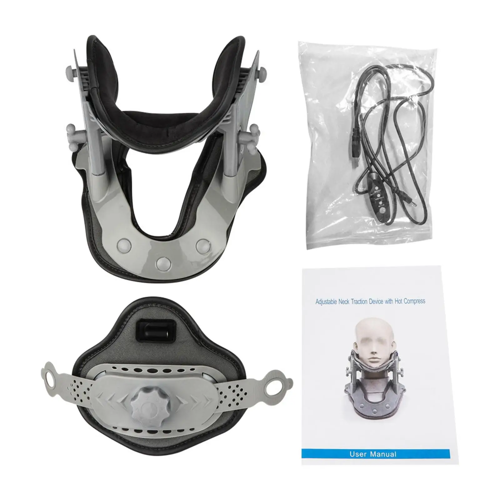 Cervical Neck Traction Device with 3 Temperature Levels Shoulder Relaxing