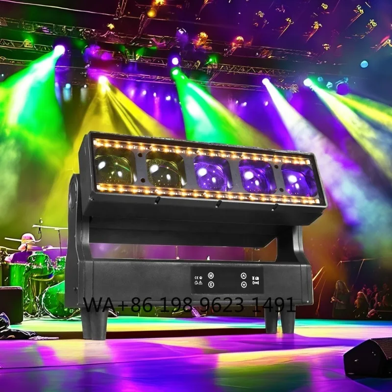 IP65 Waterproof RGBW Zoom Moving Head LED Strobe Light Bar DMX512 Stage Light for Club Disco Wedding Outdoor Event