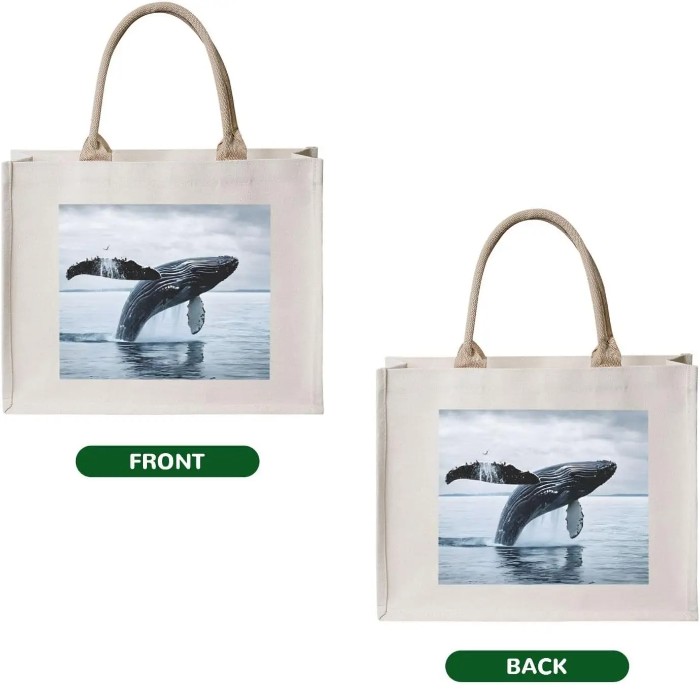 (Killer Whale) Canvas-Einkaufstasche, Strand, Reisen, Umhängetasche, Geschenke, Schultertasche